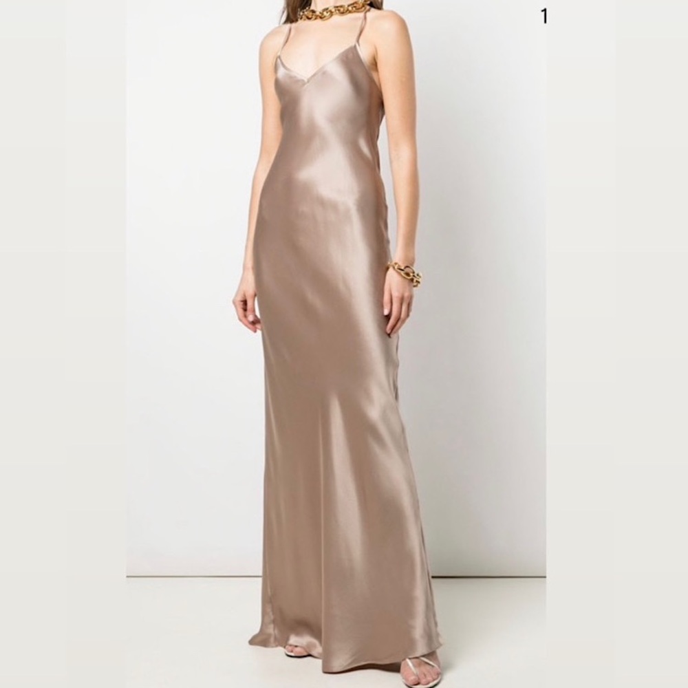 Michelle Mason Bias-Cut Silk Gown Size 2